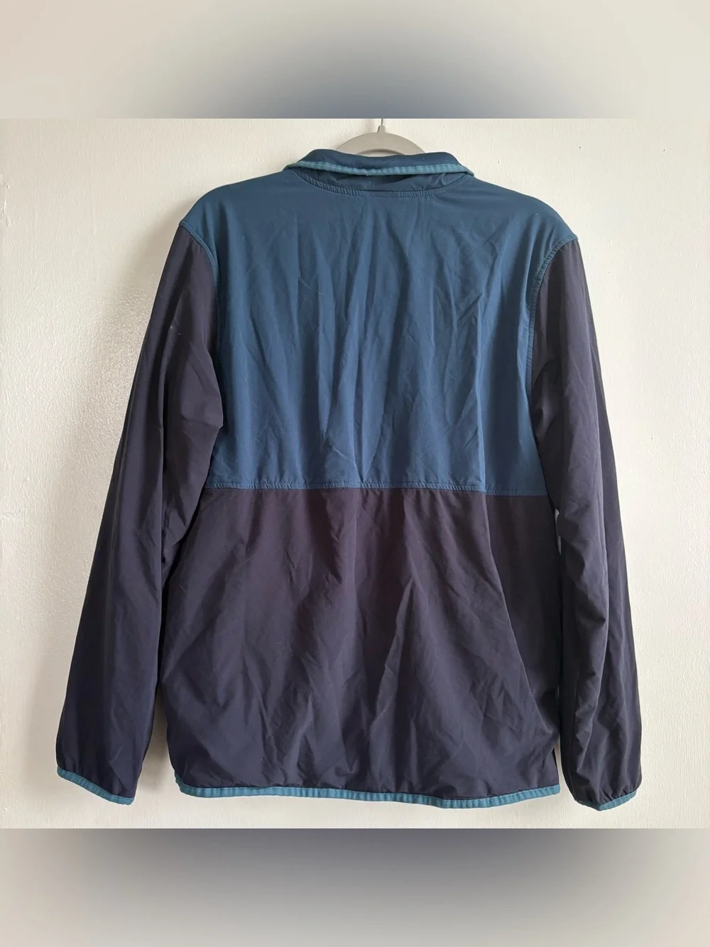 The North Face Men's M Blue/Navy Colorblock Pullover Jacket Soft